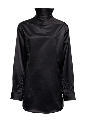 MM6 Maison Margiela high-neck satin dress - Black
