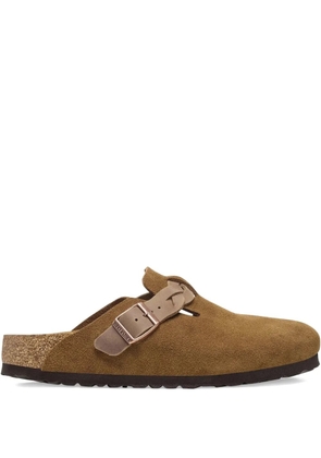 Birkenstock Boston 'mink suede' mules - Brown