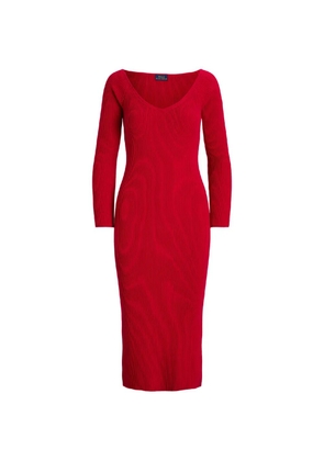 Polo Ralph Lauren fitted V-neck midi dress - Red