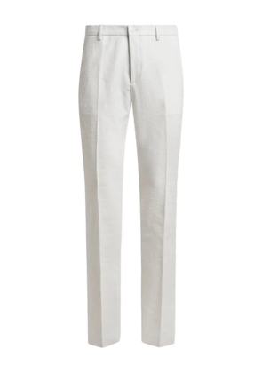 ETRO floral-jacquard trousers - White