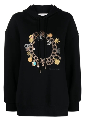 Stella McCartney bracelet-print cotton hoodie - Black