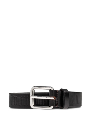 LEMAIRE leather-grooved belt - Black