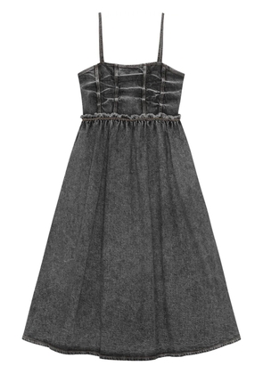 GANNI denim midi dress - Black