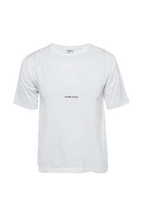 Saint Laurent Pre-Owned logo-print cotton T-shirt - White