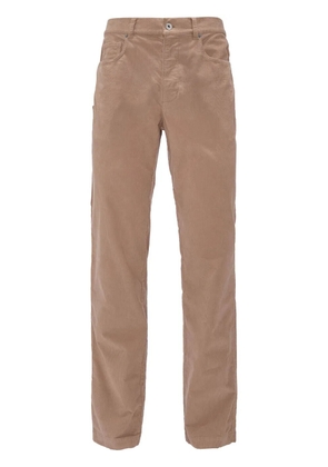 JW Anderson straight leg mid-rise cotton trousers - Neutrals