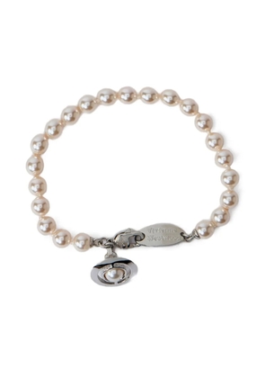 Vivienne Westwood Orb-plaque pearl bracelet - Silver