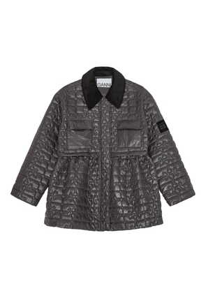 GANNI quilted jacket - Brown