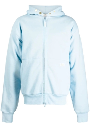 Advisory Board Crystals logo-patch zip-up hoodie - Blue