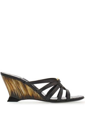 Ferragamo Gancini 70mm wedge sandals - Black