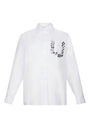 LIU JO gem-embellished pocket shirt - White