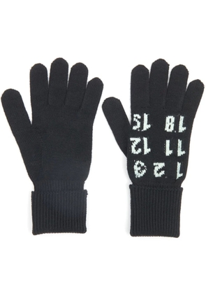 MM6 Maison Margiela Numeric wool gloves - Black