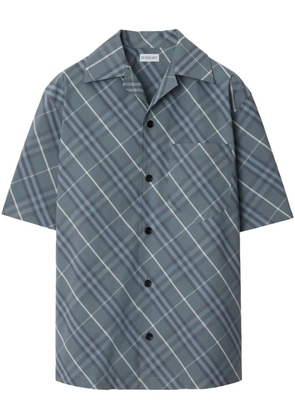 Burberry check pattern shirt - Blue