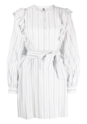 Tommy Hilfiger Regular stripe short ruffle dress - White