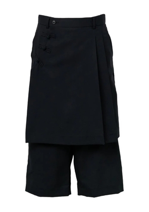 Noir Kei Ninomiya button tropical trousers - Black