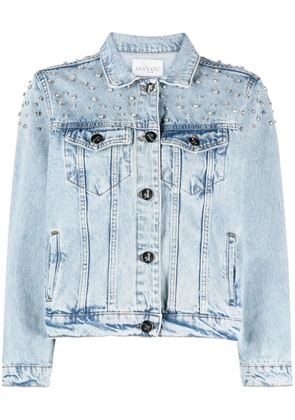 Ana Radu crystal-embellished denim jacket - Blue
