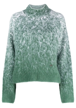 Low Classic two-tone brushed-finish jumper - Green