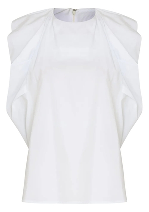 Gloria Coelho pleated sleeveless blouse - White