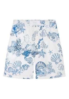 Versace Coral Theatre cotton shorts - White