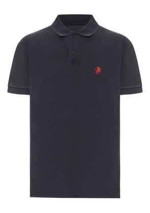 Balenciaga lion-embroidered piqué polo shirt - Black