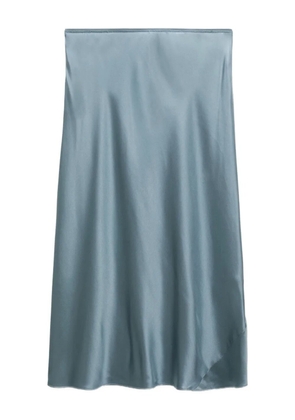 Dorothee Schumacher charmeuse silk slip skirt - Blue