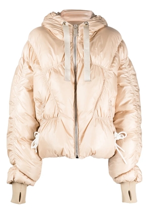 Khrisjoy zip-up hooded puffer jacket - Neutrals