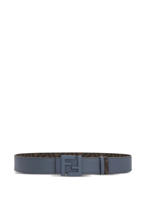 FENDI FF-logo leather belt - Blue