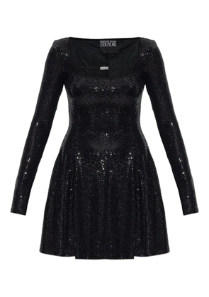 Versace Jeans Couture sequin-embellished mini dress - Black