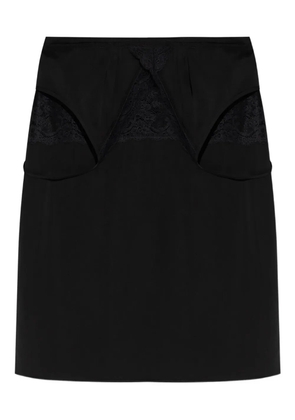 VETEMENTS lace-insert slip mini dress - Black