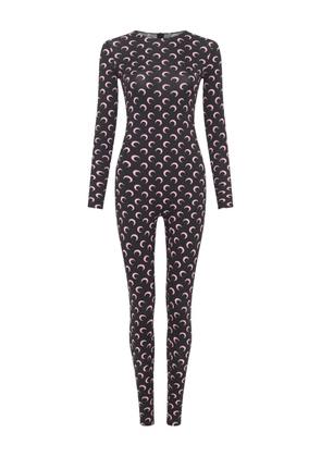 Marine Serre Moon-print jersey jumpsuit - Black