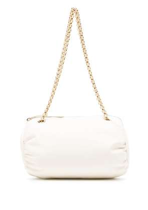 Marine Serre crescent-motif leather tote bag - White