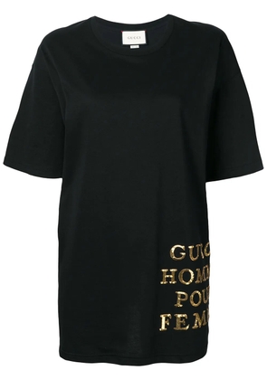 Gucci oversized sequin detail T-shirt - Black