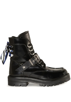 PUCCI marmo-print leather boots - Black