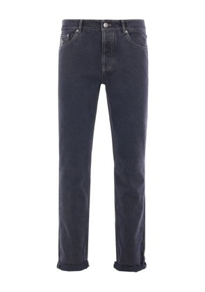 Brunello Cucinelli logo-embroidered jeans - Blue