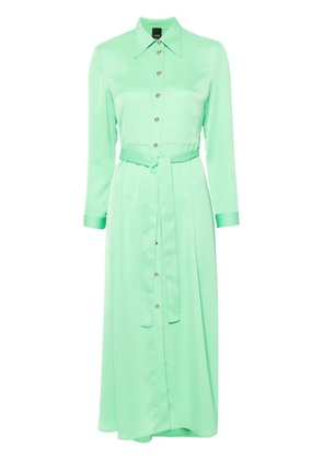 PINKO belted crepe de chine midi dress - Green