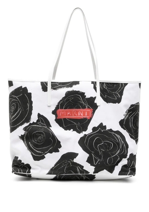 Marni large floral-printed tote bag - Black