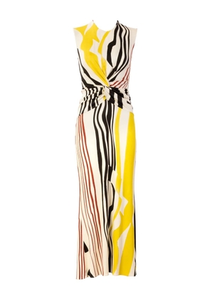 Silvia Tcherassi Luna striped-detail knotted midi dress - White