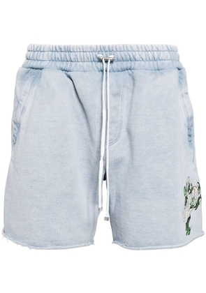 AMIRI Filigree cotton track shorts - Blue