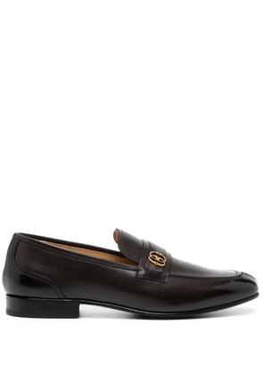 Bally Emblem-plaque leather loafers - Brown