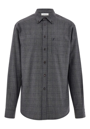 Ferragamo checked embroidered shirt - Black