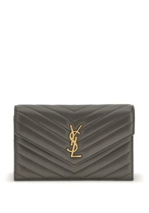 Saint Laurent envelope Cassandre quilted mini bag - Brown