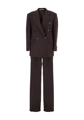 Tagliatore Double-Breasted Notched Suit - Brown