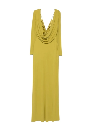 Elisabetta Franchi cowl-neck long dress - Green