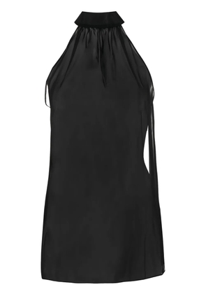 Maison Close semi-sheer chiffon blouse - Black