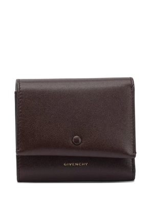 Givenchy buttoned leather wallet - Brown