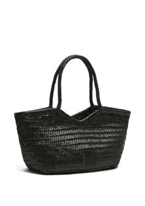 Bimba y Lola large braided leather tote bag - Green