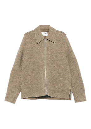 Jil Sander zip-fastening collared wool jacket - Neutrals