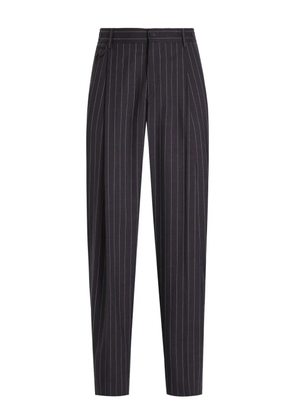 Dolce & Gabbana striped-pattern pleated trousers - Blue