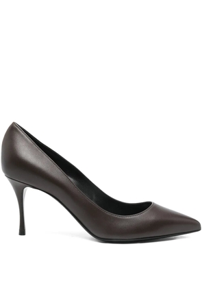 Sergio Rossi pointed-toe leather pumps - Brown