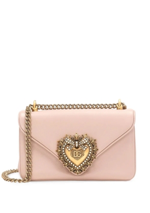 Dolce & Gabbana medium Devotion leather crossbody bag - Pink