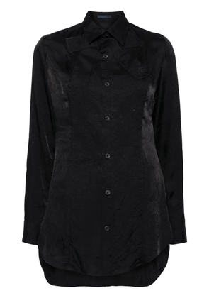 Yohji Yamamoto panelled crease shirt - Black